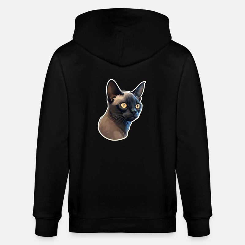 Chat birman - Veste à capuche bio CULTIVATOR Stanley/Stella Unisexe - noir