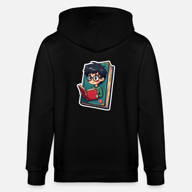 BUCHEN NERD - Stanley/Stella Unisex Bio-Kapuzenjacke CULTIVATOR  - Schwarz