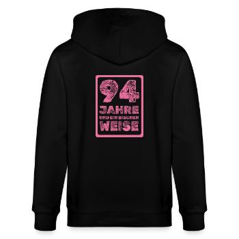 Proverb 94 - Stanley/Stella CULTIVATOR  Unisex Organic Hooded Jacket - black - Back - Anna (173cm)