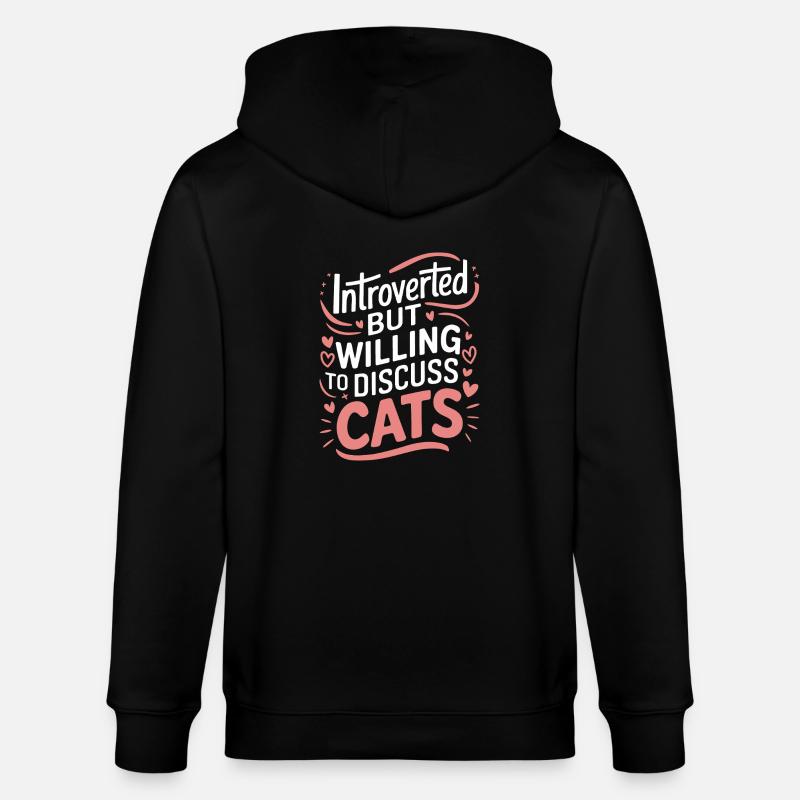 Introverti, antisocial, introverti - Veste à capuche bio CULTIVATOR Stanley/Stella Unisexe - noir