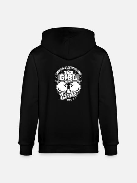 Bowling Girl - Stanley/Stella CULTIVATOR  Unisex Organic Hooded Jacket - black