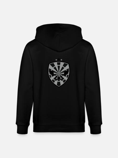 Dart Wappen - zweifarbig - Stanley/Stella Unisex Bio-Kapuzenjacke CULTIVATOR  - Schwarz