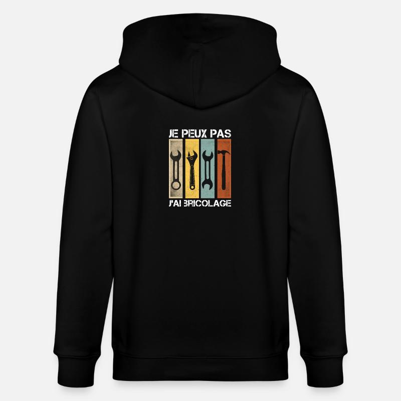 Je peux pas jai bricolage - Veste à capuche bio CULTIVATOR Stanley/Stella Unisexe - noir