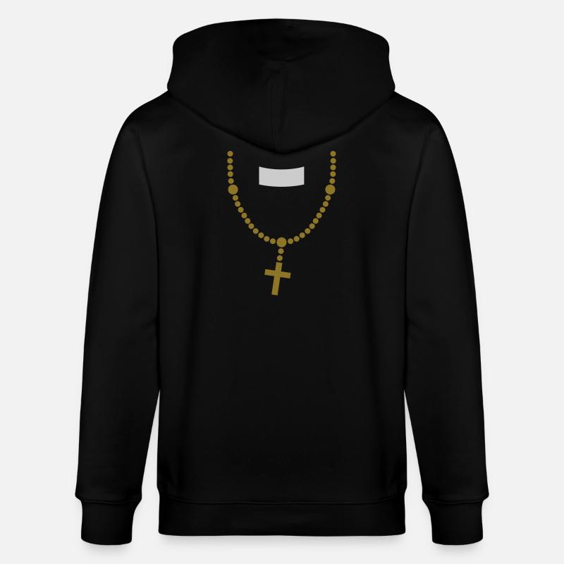 large_please_priest_vector - Stanley/Stella Unisex Bio-Kapuzenjacke CULTIVATOR  - Schwarz