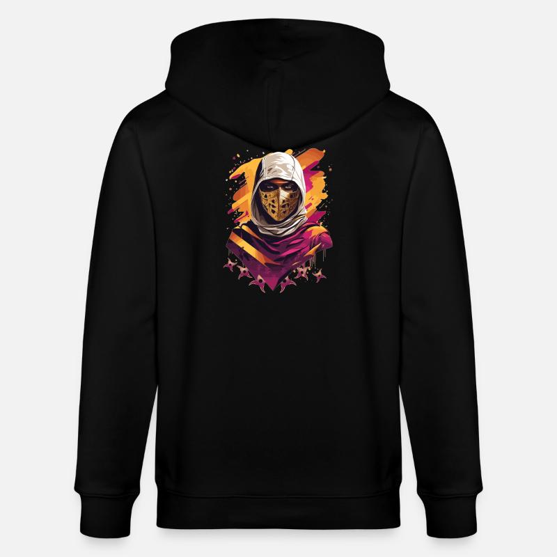 Ninja Samurai Krieger - Stanley/Stella Unisex Bio-Kapuzenjacke CULTIVATOR  - Schwarz