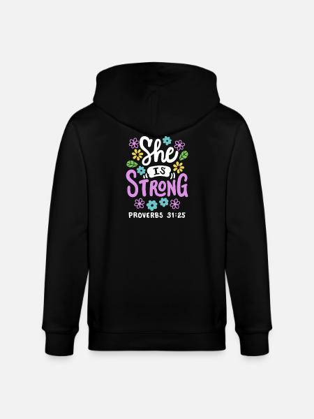 Christlich Glaube Bibelvers - Stanley/Stella Unisex Bio-Kapuzenjacke CULTIVATOR  - Schwarz