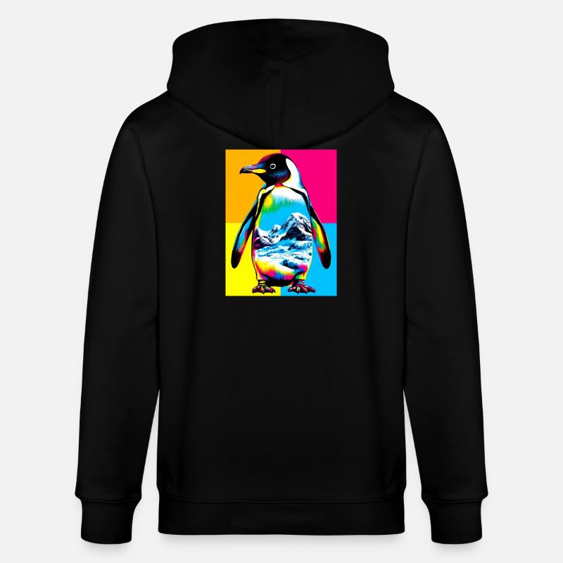 Pinguin - Stanley/Stella Unisex Bio-Kapuzenjacke CULTIVATOR  - Schwarz