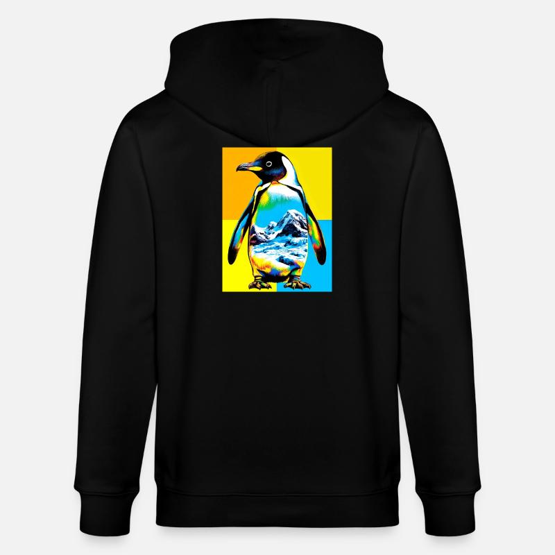 Pinguin - Stanley/Stella Unisex Bio-Kapuzenjacke CULTIVATOR  - Schwarz