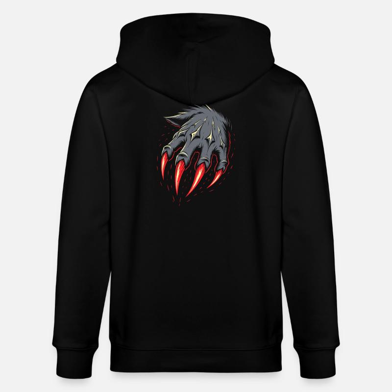 Costume de loup-garou Griffes Halloween - Veste à capuche bio CULTIVATOR Stanley/Stella Unisexe - noir