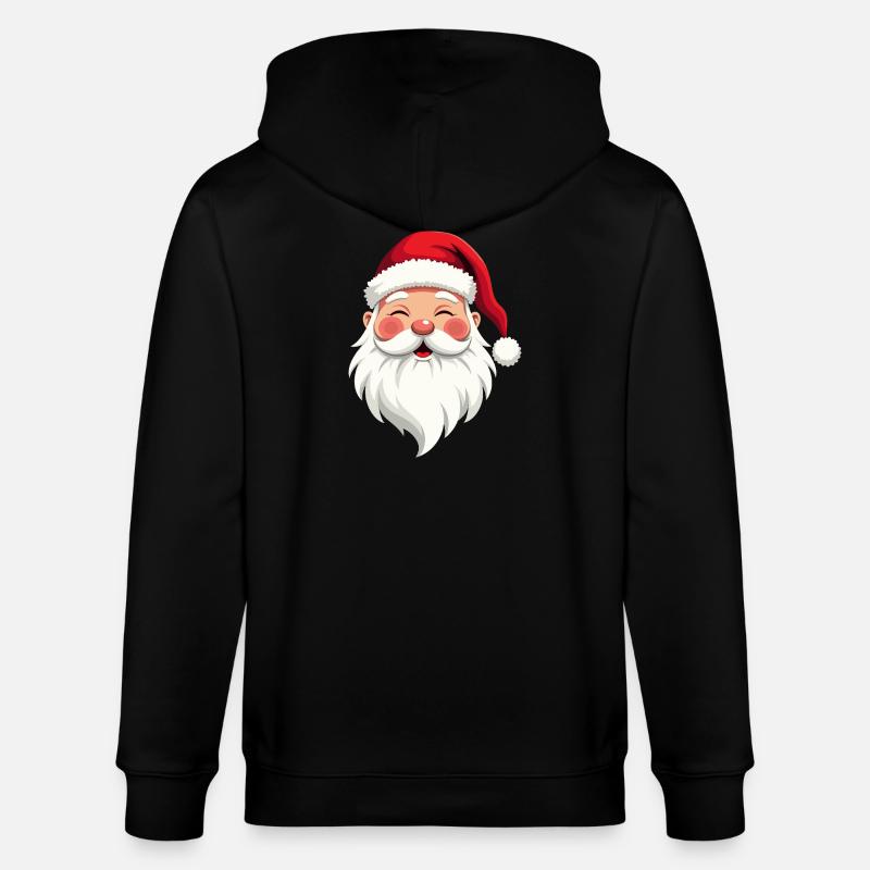 Weihnachtsmann-Cheer-Illustration - Stanley/Stella Unisex Bio-Kapuzenjacke CULTIVATOR - Schwarz