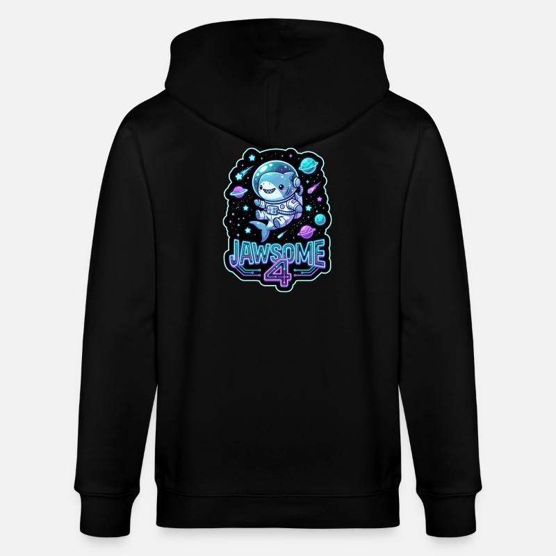 Jawsome 4 Space Shark - Veste à capuche bio CULTIVATOR Stanley/Stella Unisexe - noir