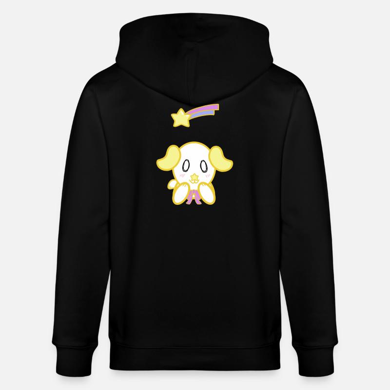 KawaiiDOGGOS - Tirage « Shooting Star » de Twinkle - Veste à capuche bio CULTIVATOR Stanley/Stella Unisexe - noir