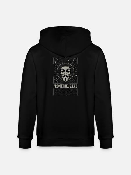 Prometheus.exe Mask - Stanley/Stella Unisex Bio-Kapuzenjacke CULTIVATOR - Schwarz