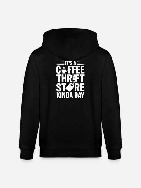 Coffee Thrift Store Kindaday Day - Stanley/Stella CULTIVATOR Unisex Organic Hooded Jacket - black