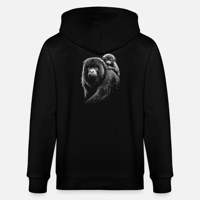 Brüllaffe - Stanley/Stella Unisex Bio-Kapuzenjacke CULTIVATOR  - Schwarz