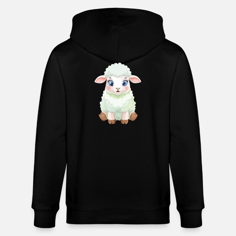 Pastell Lammchen Flauschig - Stanley/Stella Unisex Bio-Kapuzenjacke CULTIVATOR - Schwarz