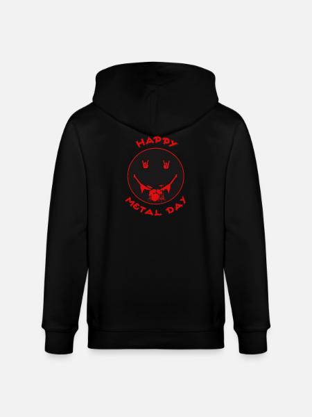 Happy Metal Day Drum-Icon - Stanley/Stella Unisex Bio-Kapuzenjacke CULTIVATOR  - Schwarz