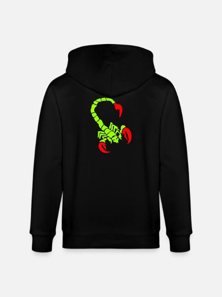 skorpion_01_3d_rot_2 - Stanley/Stella CULTIVATOR  Unisex Organic Hooded Jacket - black
