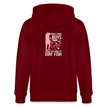 Laissez cette fille vous montrer comment pêcher salement - Veste à capuche bio CULTIVATOR Stanley/Stella Unisexe - bordeaux - Dos - Anna (173cm)