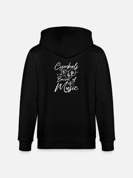 Cymbals the bacon of music - Stanley/Stella CULTIVATOR Unisex Organic Hooded Jacket - black