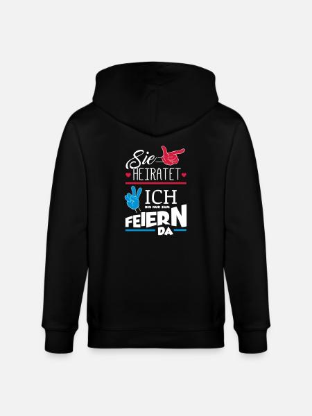 SIE HEIRATET JGA - Stanley/Stella Unisex Bio-Kapuzenjacke CULTIVATOR  - Schwarz