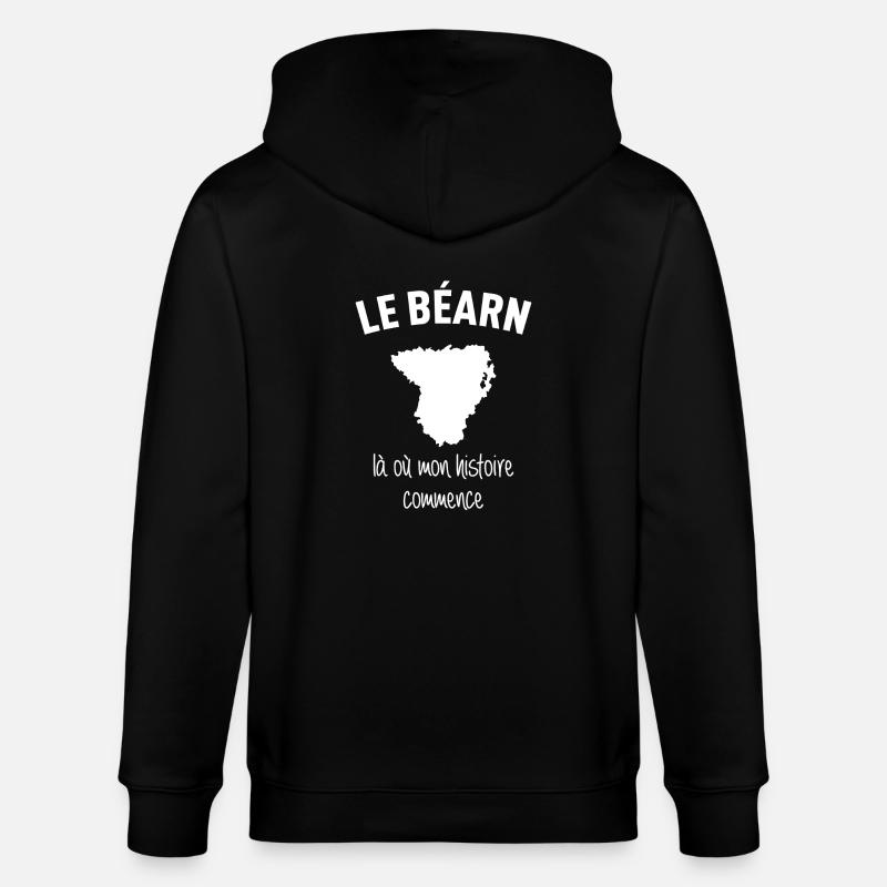 bearn-histoire - Veste à capuche bio CULTIVATOR Stanley/Stella Unisexe - noir