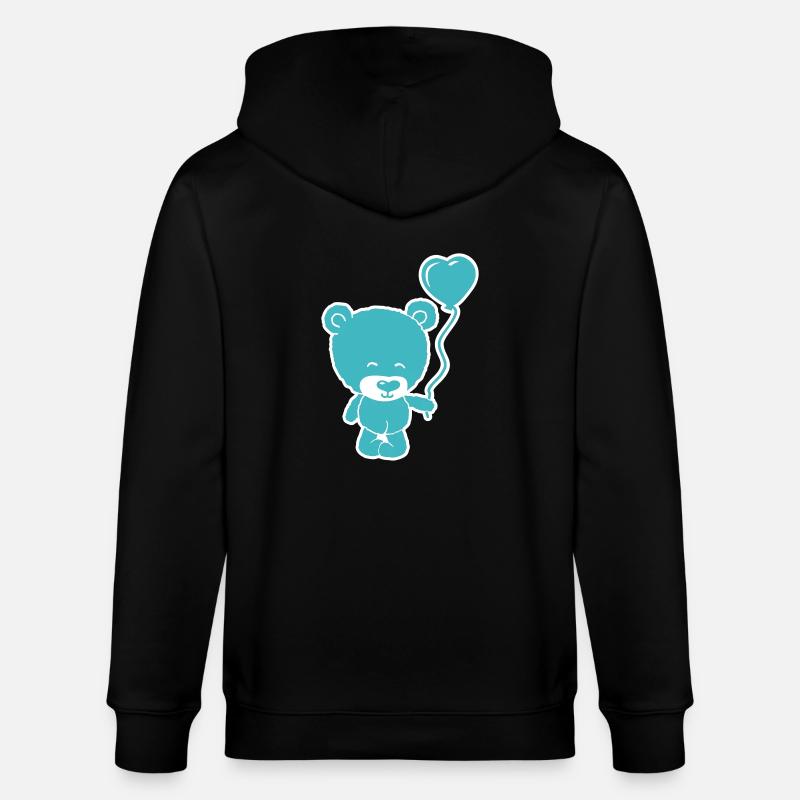 cute bear boy - Veste à capuche bio CULTIVATOR Stanley/Stella Unisexe - noir