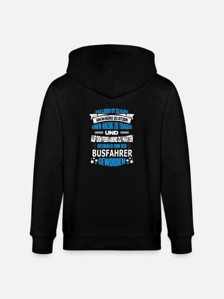 busfahrer - Stanley/Stella Unisex Bio-Kapuzenjacke CULTIVATOR - Schwarz