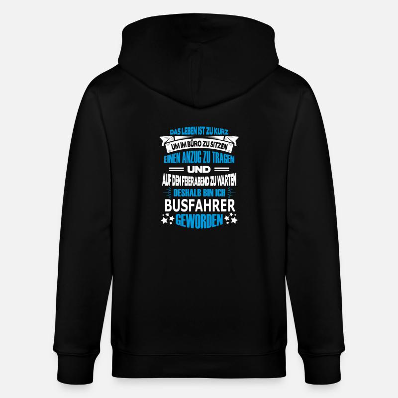 busfahrer - Stanley/Stella Unisex Bio-Kapuzenjacke CULTIVATOR  - Schwarz