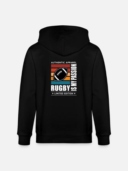 Rugby - Veste à capuche bio CULTIVATOR Stanley/Stella Unisexe - noir