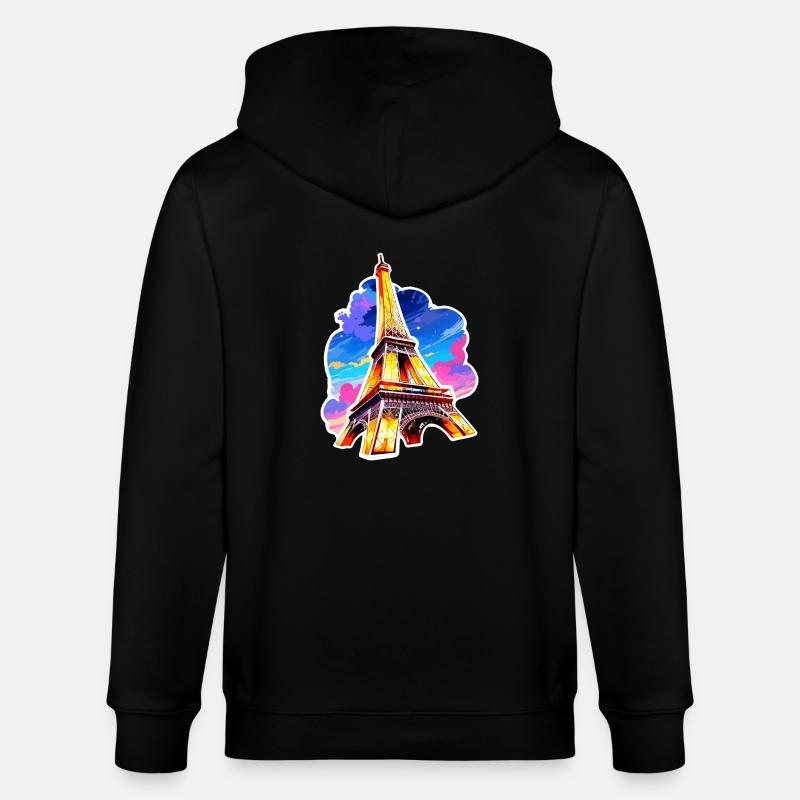 Eiffel tower #22 - Veste à capuche bio CULTIVATOR Stanley/Stella Unisexe - noir