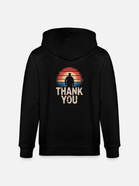Veteran Military Soldier - Stanley/Stella CULTIVATOR  Unisex Organic Hooded Jacket - black