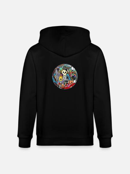 Halloween T-Shirt - Stanley/Stella CULTIVATOR Unisex Organic Hooded Jacket - black