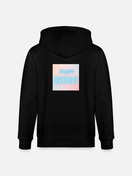 FØDSELSDAG, TILLYKKE MED FØDSELSDAGEN, TILLYKKE MED FØDSELSDAGEN - Stanley/Stella økologisk unisex-hættejakke CULTIVATOR  - sort