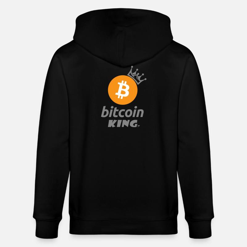 Bitcoin King Crown Logo Tee - Veste à capuche bio CULTIVATOR Stanley/Stella Unisexe - noir