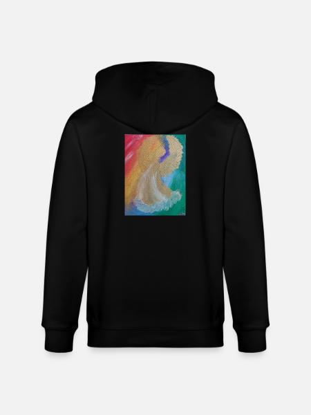 Regenbogenengel - Engel des Einklangs - Engelbild - Stanley/Stella Unisex Bio-Kapuzenjacke CULTIVATOR  - Schwarz