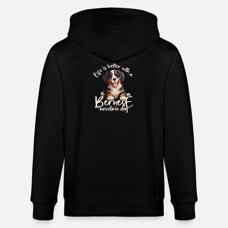 Bouvier bernois - Veste à capuche bio CULTIVATOR Stanley/Stella Unisexe - noir
