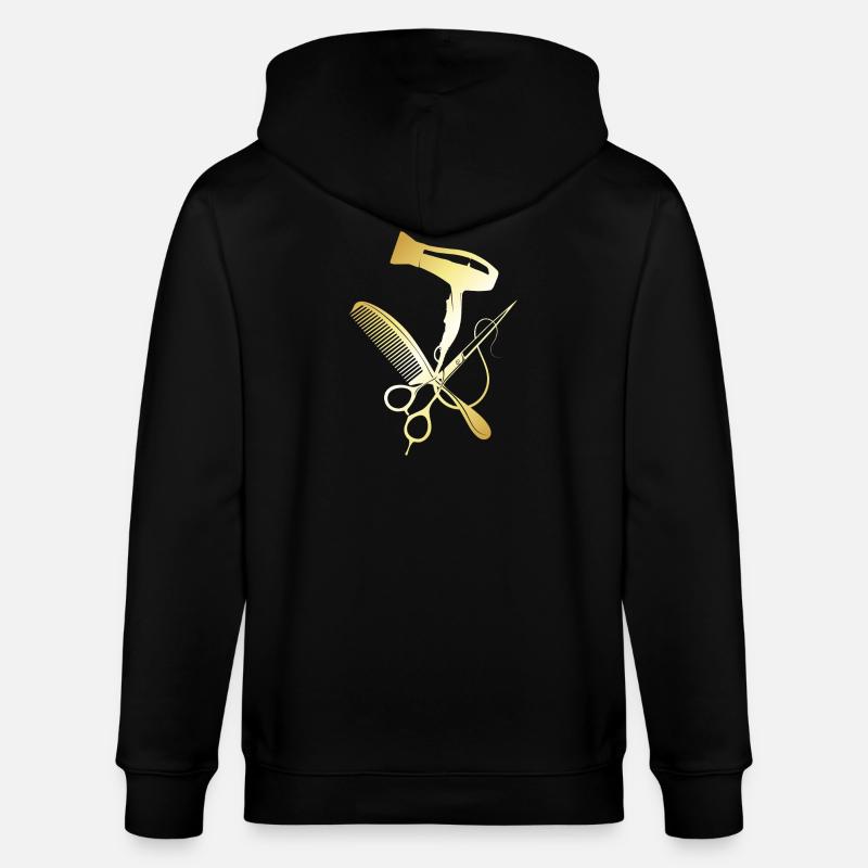 coiffeur, coiffeuse, salon de coiffure - Veste à capuche bio CULTIVATOR Stanley/Stella Unisexe - noir
