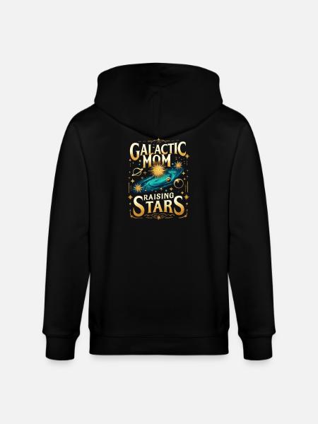 Galactic Mom Raising Stars - Stanley/Stella CULTIVATOR Unisex Organic Hooded Jacket - black