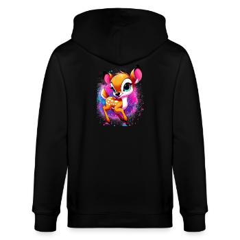 Fawn - Stanley/Stella CULTIVATOR  Unisex Organic Hooded Jacket - black - Back - Anna (173cm)