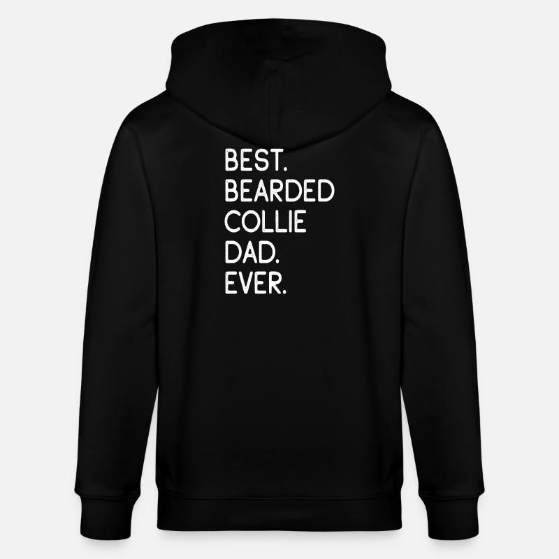 Bearded Collie - Stanley/Stella Unisex Bio-Kapuzenjacke CULTIVATOR  - Schwarz
