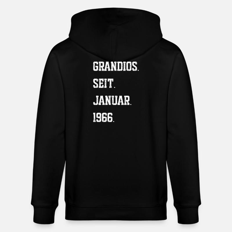 60e anniversaire janvier 1966 - Veste à capuche bio CULTIVATOR Stanley/Stella Unisexe - noir