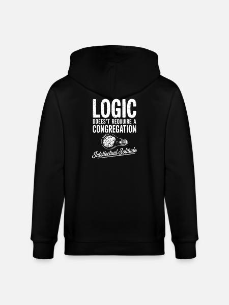 Intellectual Solitude Lightbulb - Stanley/Stella CULTIVATOR Unisex Organic Hooded Jacket - black