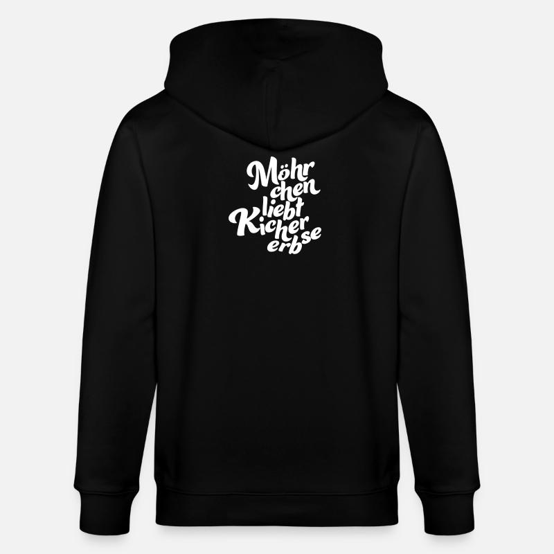 Logo without background white - Stanley/Stella Unisex Bio-Kapuzenjacke CULTIVATOR  - Schwarz