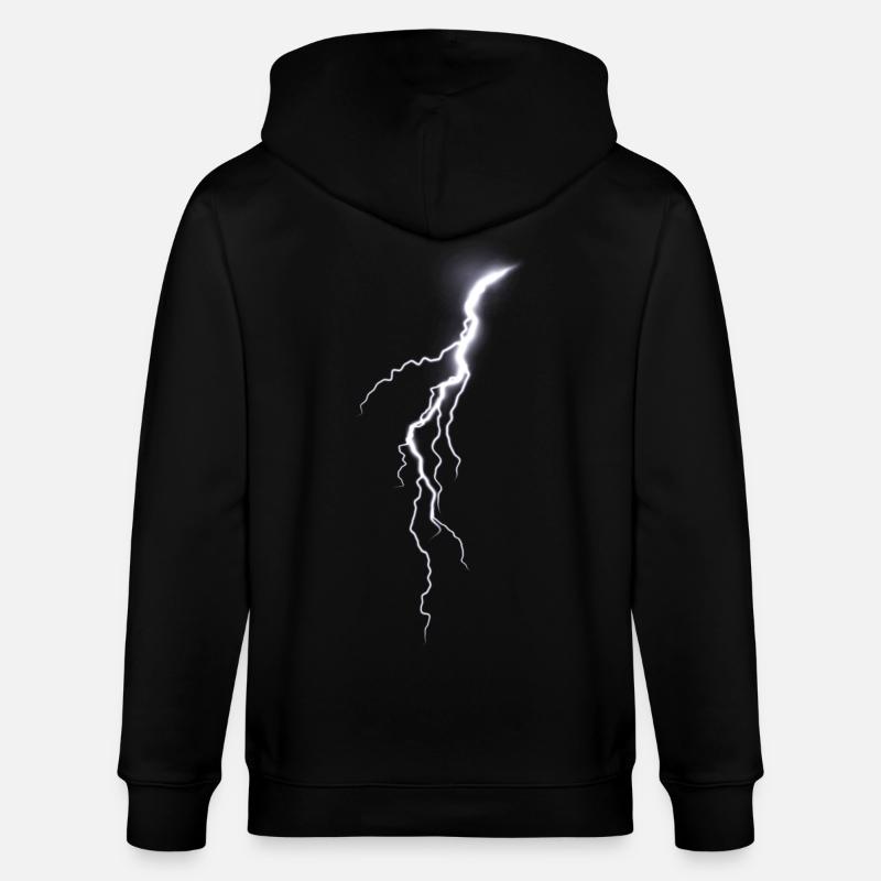 Lightning Bolt Blitz - Stanley/Stella Unisex Bio-Kapuzenjacke CULTIVATOR  - Schwarz