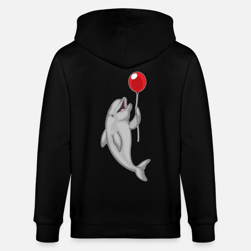 Ballon dauphin - Veste à capuche bio CULTIVATOR Stanley/Stella Unisexe - noir
