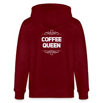 Reine du café - Veste à capuche bio CULTIVATOR Stanley/Stella Unisexe - bordeaux - Dos - Anna (173cm)