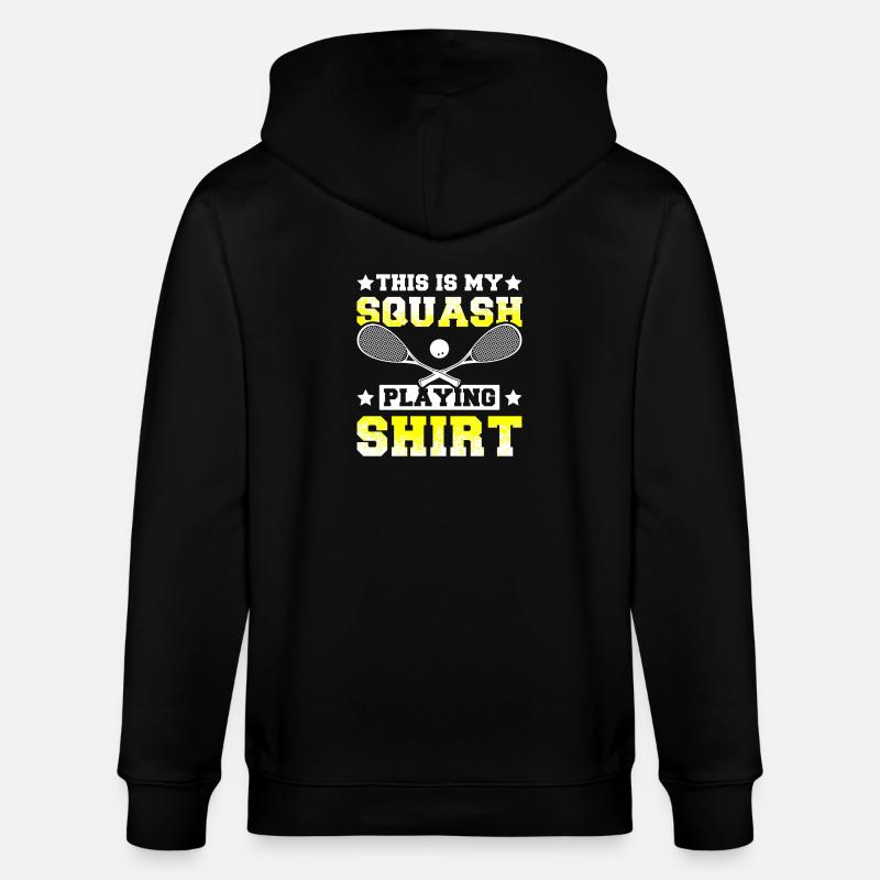 This is my squash playing - Stanley/Stella Unisex Bio-Kapuzenjacke CULTIVATOR  - Schwarz