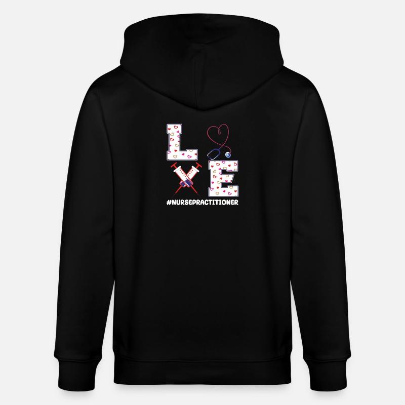 Advanced Practice Nurse Valentine's Day - Stanley/Stella Unisex Bio-Kapuzenjacke CULTIVATOR  - Schwarz