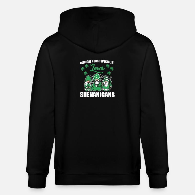 Klinische Krankenschwester St. Patrick's Day - Stanley/Stella Unisex Bio-Kapuzenjacke CULTIVATOR  - Schwarz